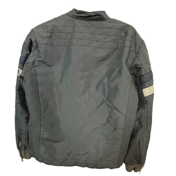 Retro Y2K Quicksilver Gray High End Moto Racer Jacket Surf Men’s S Rare - Picture 2 of 9